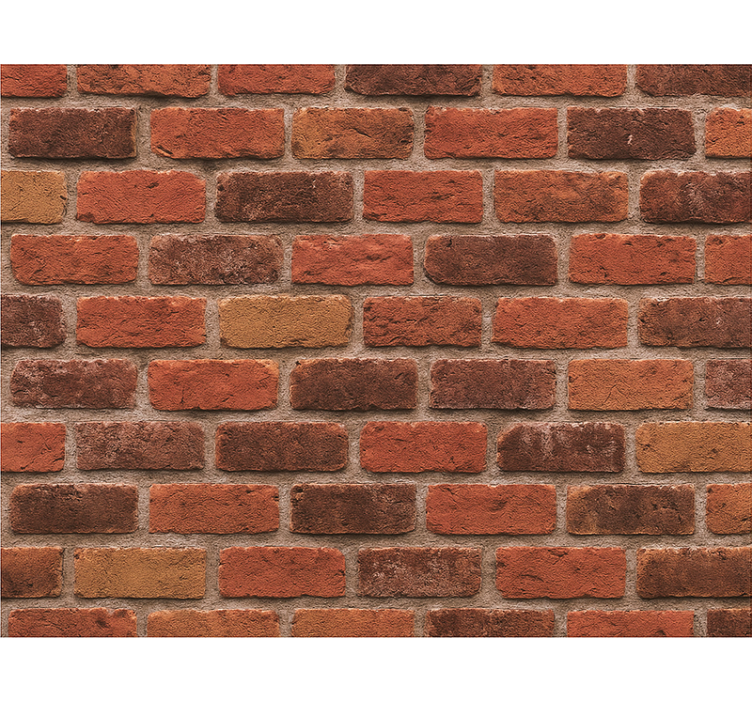 Papel tapiz recámara matrimonial ladrillo rústico - TenVinilo