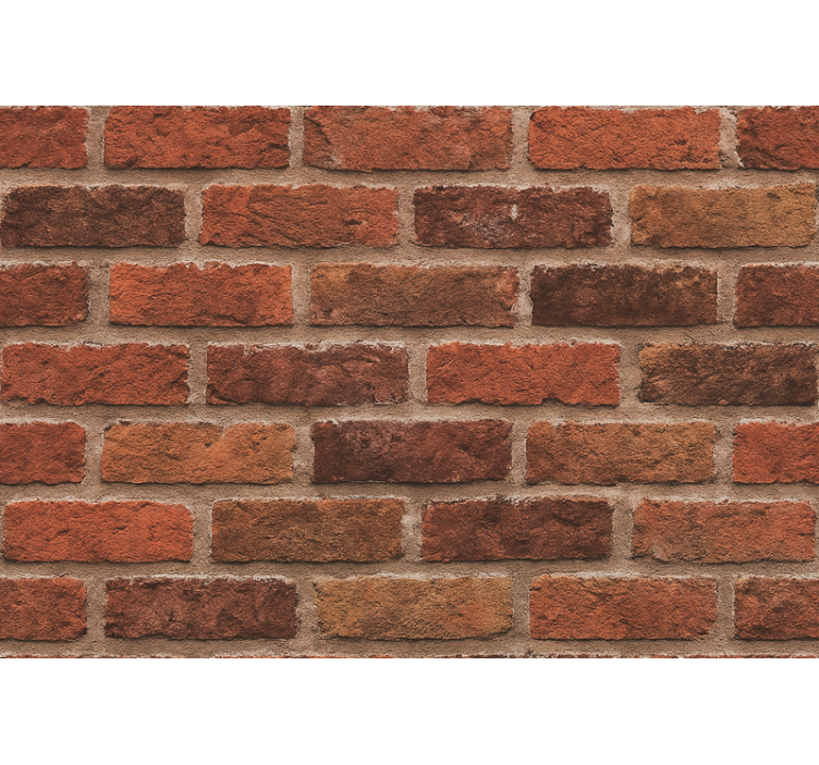 Papel tapiz para sala efecto ladrillo rojo - TenVinilo