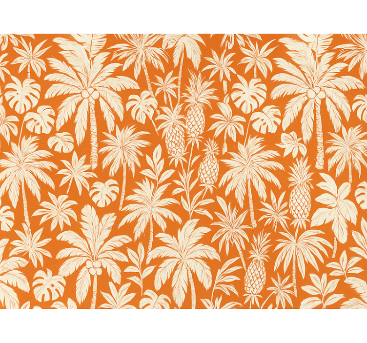 Tapizado para pared fruta tropical naranja - TenVinilo