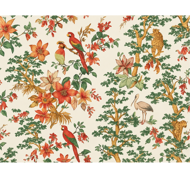 Tapizado para pared diseño de naturaleza salvaje japonesa - TenVinilo