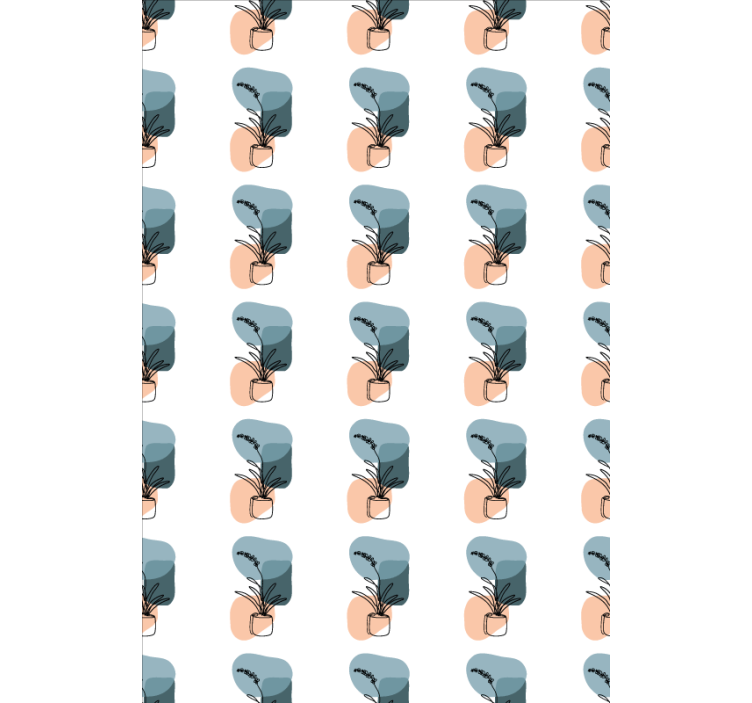 Papel tapiz flores diseño de orquídeas minimalista - TenVinilo