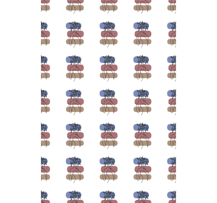 Papel tapiz flores diseño de mujer geométrica - TenVinilo