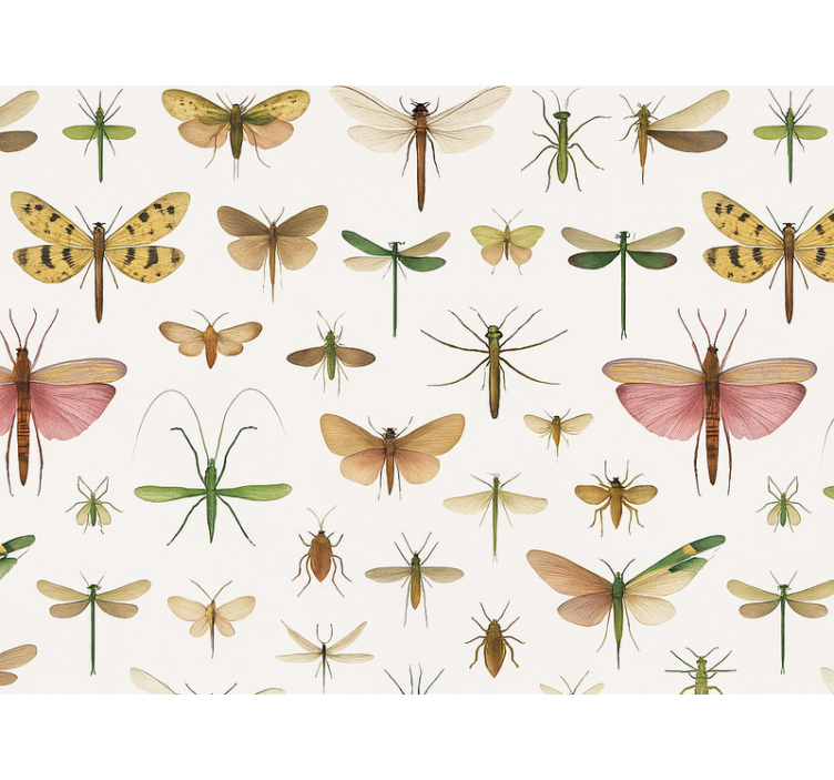 Tapiz para pared patrón de mariposas textil - TenVinilo