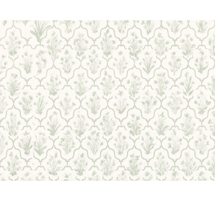 Papel tapiz diseño floral retro repetitivo - TenVinilo