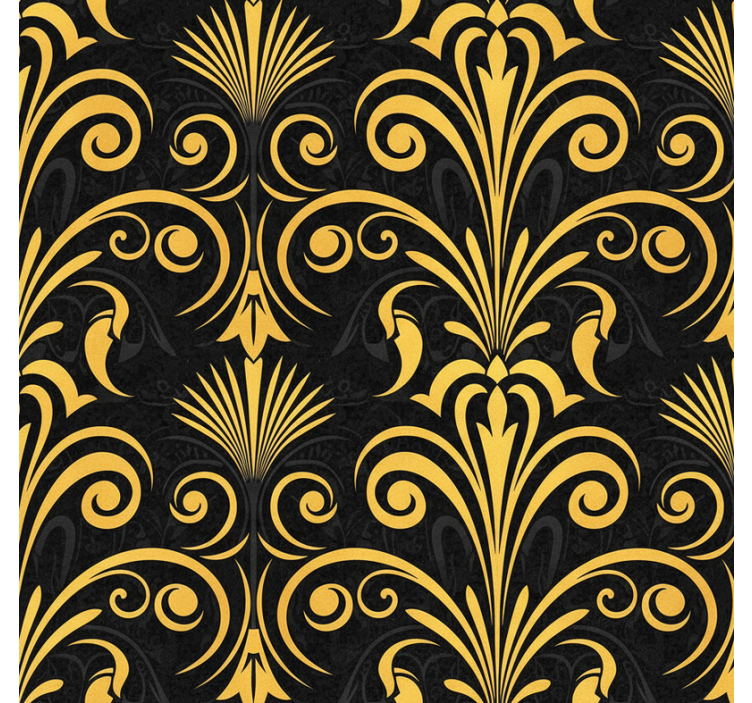 Papel tapiz recámara matrimonial negro y dorado - TenVinilo