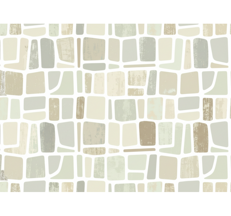 Papel tapiz rústico formas geométricas en color claro - TenVinilo
