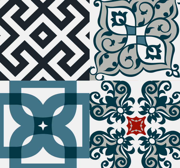 Papel pintado cocina azulejos portugueses retro - TenVinilo