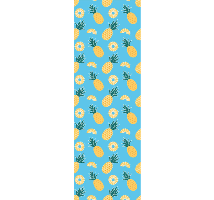 Papel tapiz animales estampado de piña tropical - TenVinilo