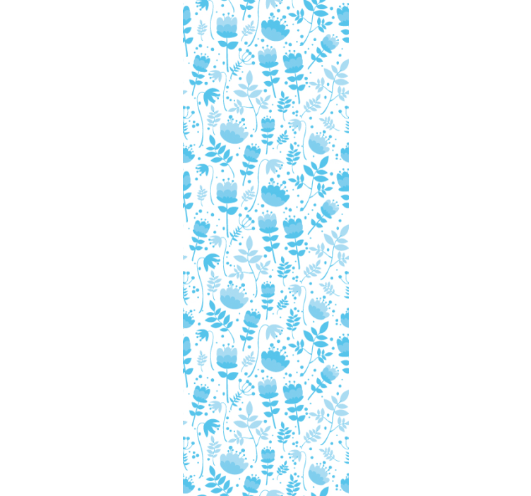 Papel tapiz flores patrones de silueta floral - TenVinilo