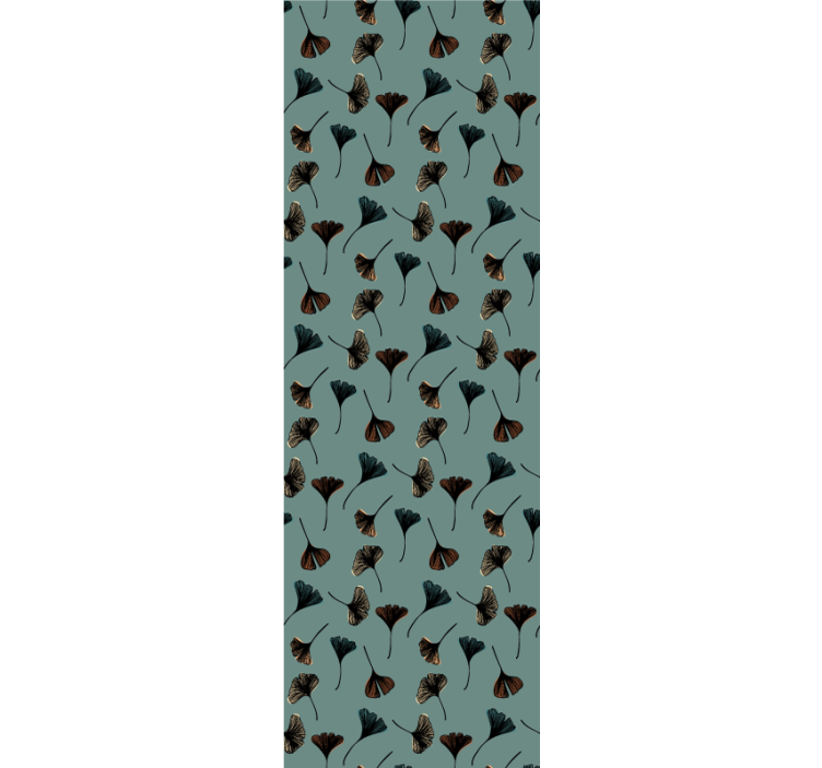 Papel tapiz flores motivo botánico de ginkgo - TenVinilo