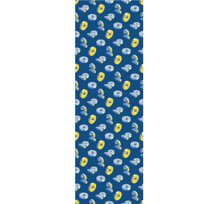 Papel tapiz infantil patrón de ojos geométricos - TenVinilo