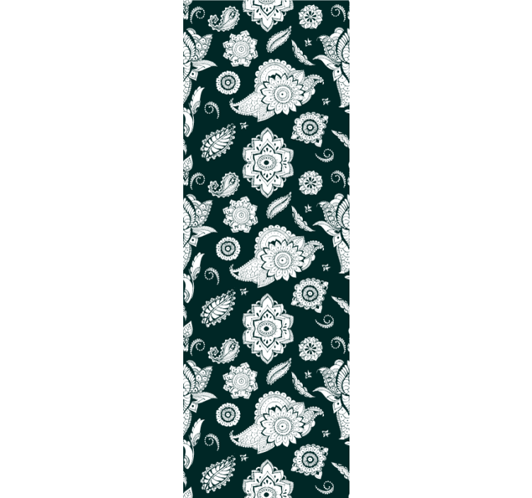 Papel tapiz cocina motivo de mosaico floral - TenVinilo