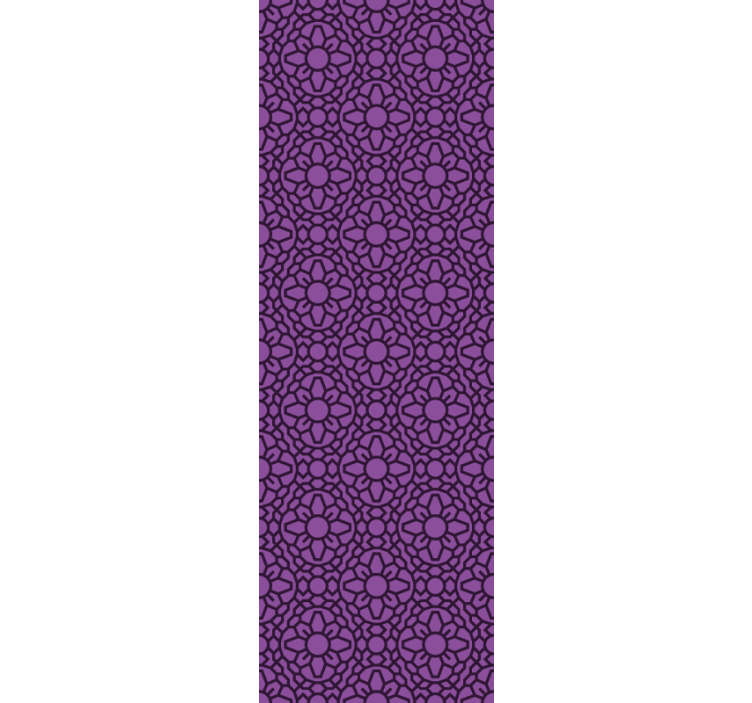 Papel tapiz floral patrón geométrico floral - TenVinilo