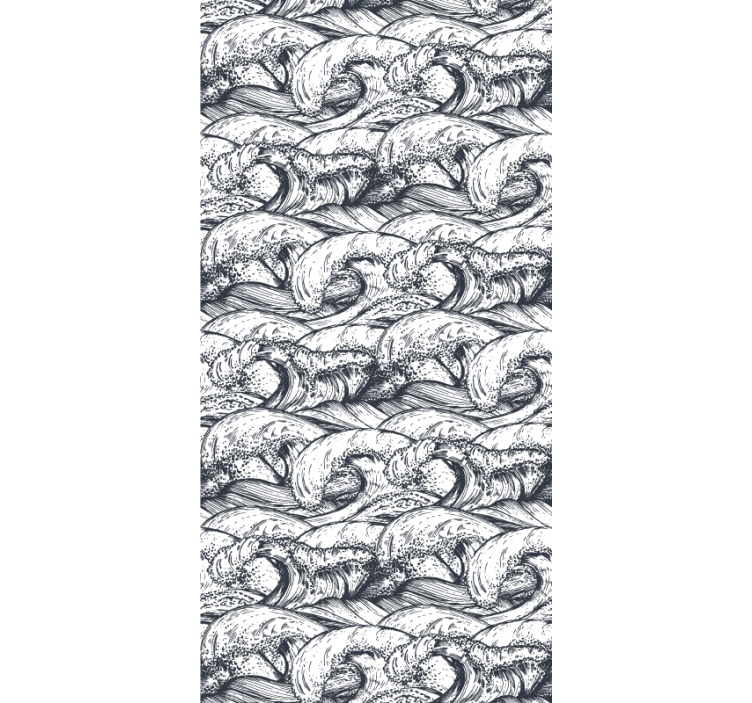 Papel pintado baño Océano agitado - TenVinilo
