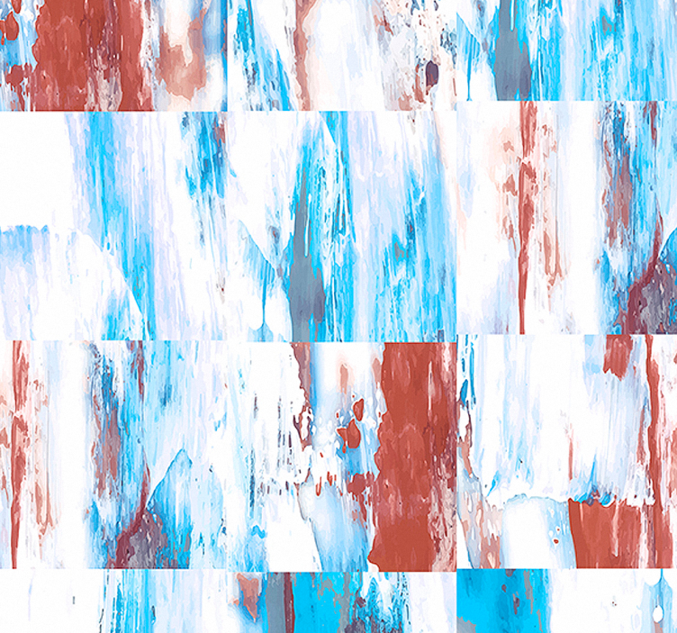 Papel pintado mármol azules y rojizos - TenVinilo