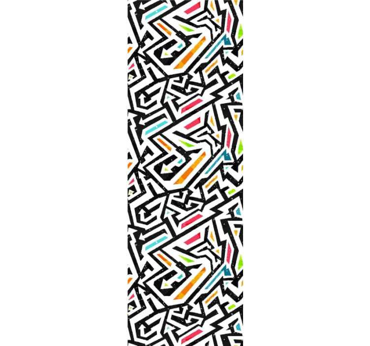 Papel tapiz abstracto caos geométrico - TenVinilo