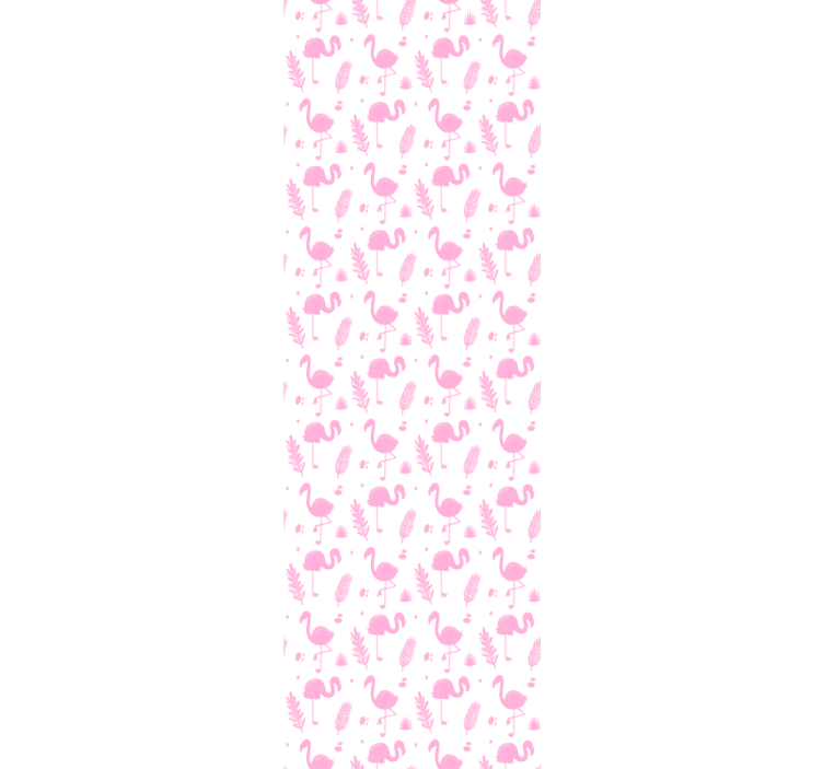 Papel pintado animal Patrón de flamencos blancos y rosados - TenVinilo