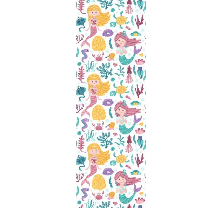 Papel tapiz infantil aventura de sirena - TenVinilo