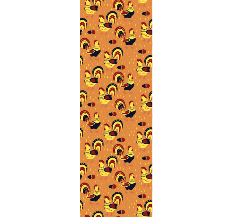 Papel tapiz animales patrón de gallo - TenVinilo