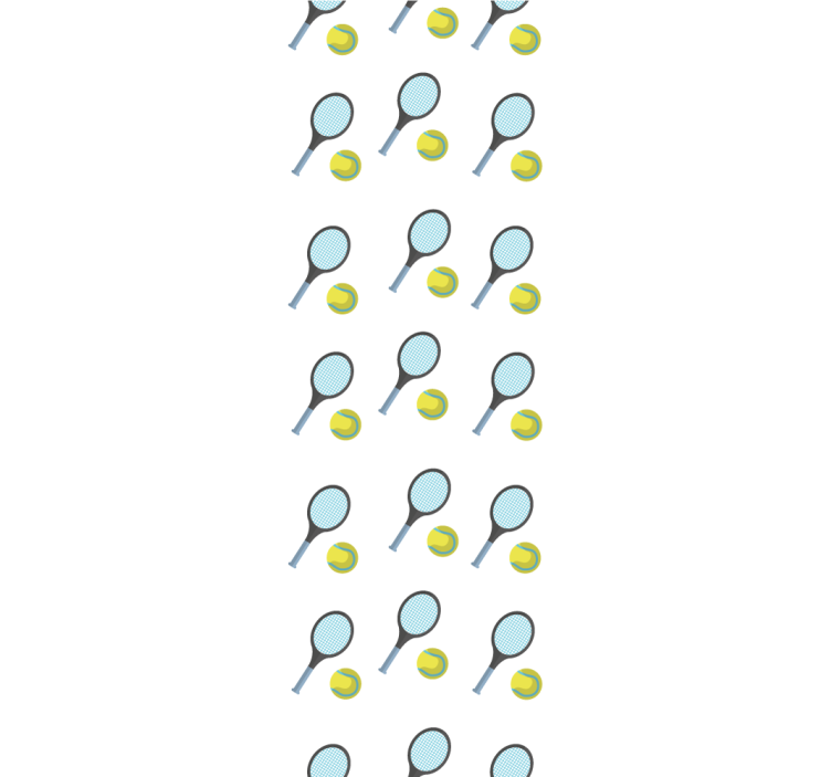 Papel tapiz personalizable raquetas y pelotas de tenis - TenVinilo