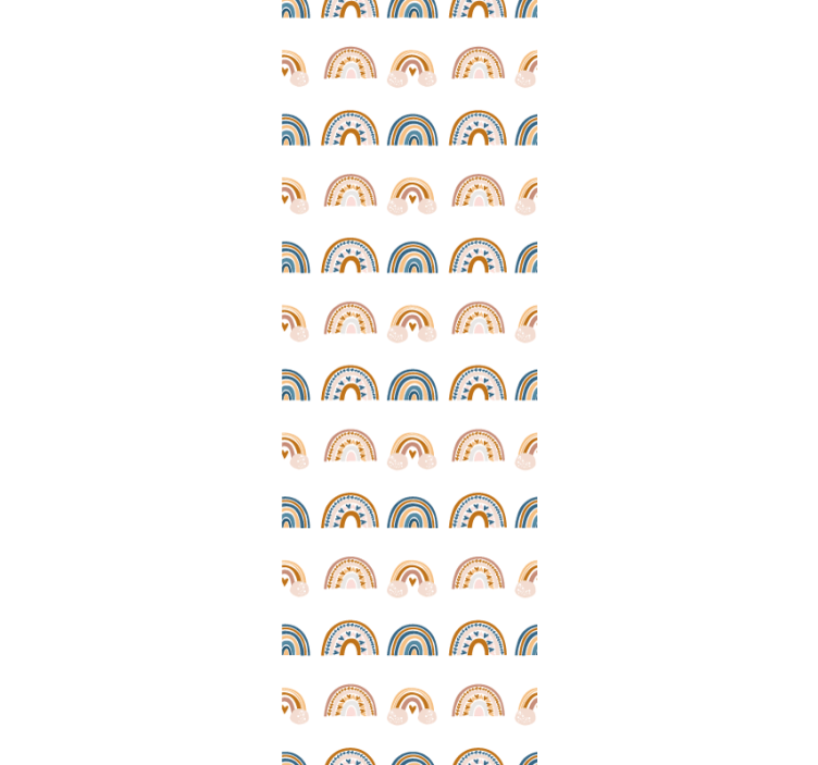 Papel tapiz bebé patrón de arcos de arcoíris - TenVinilo