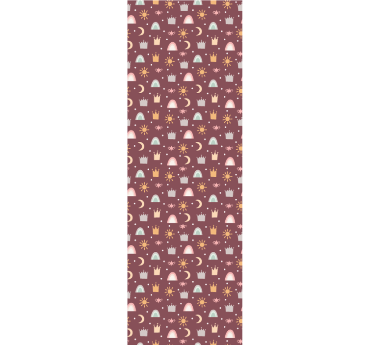 Papel tapiz nórdico patrón celeste - TenVinilo