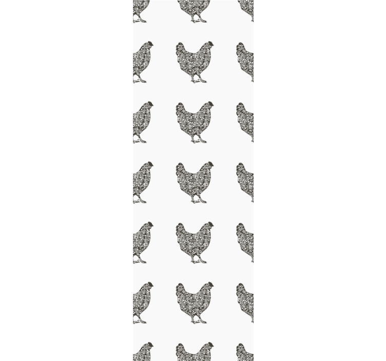 Papel tapiz animales patrón de aves de corral - TenVinilo