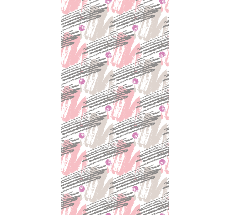 Papel pintado de arte Trazos de pintura rosa y gris - TenVinilo