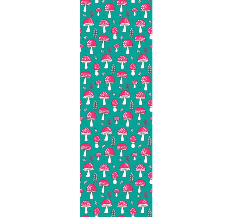 Papel tapiz naturaleza patrón de hongos del bosque - TenVinilo