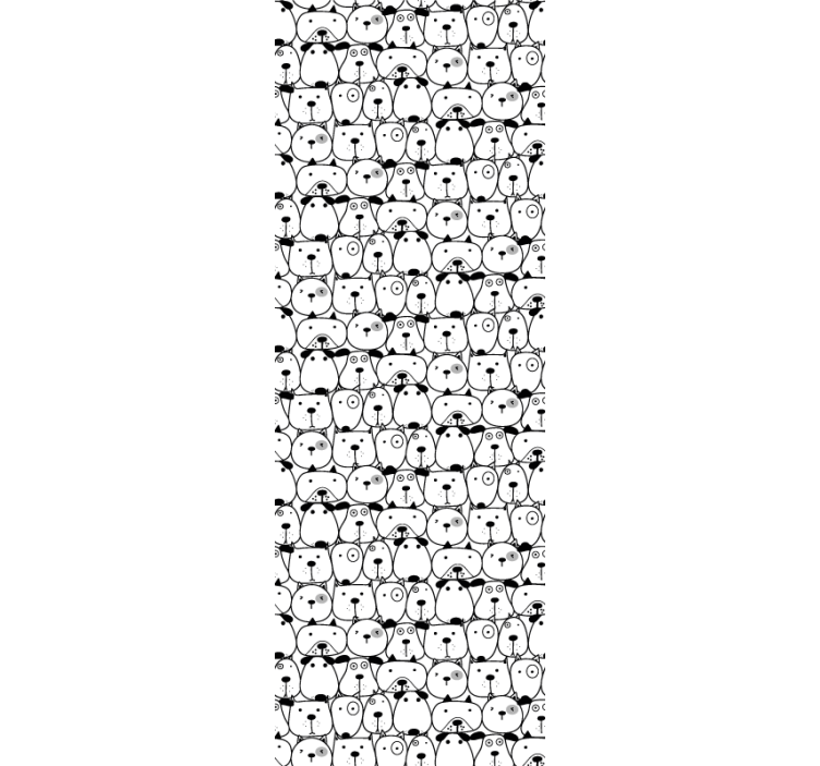 Papel tapiz perros felinos esbozados - TenVinilo