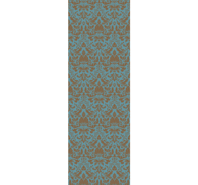 Papel tapiz azulejos motivos de follaje adornados - TenVinilo