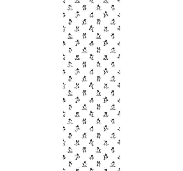 Papel pintado perros Lindo perro en patineta - TenVinilo