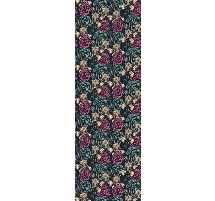 Papel tapiz flores elegante tapiz floral - TenVinilo