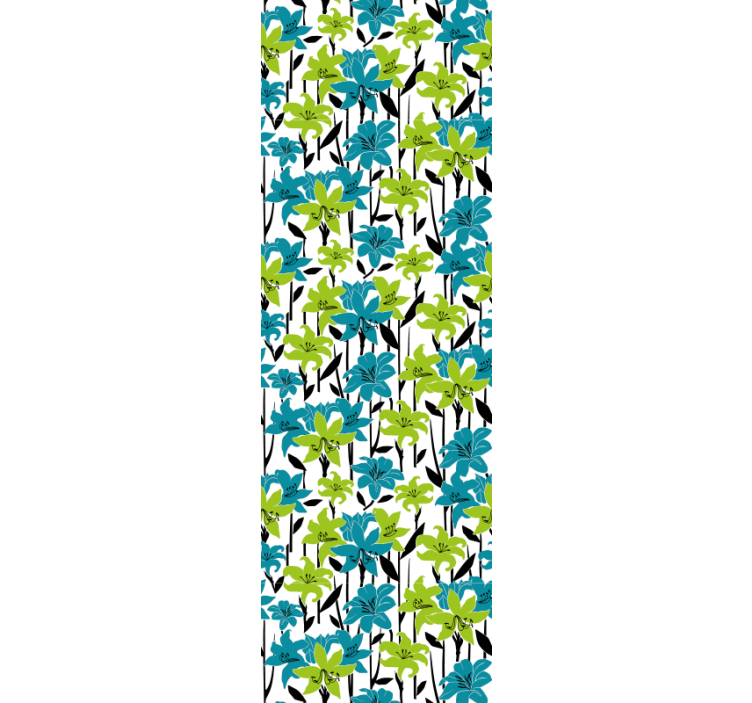 Papel tapiz flores colorida floración floral - TenVinilo