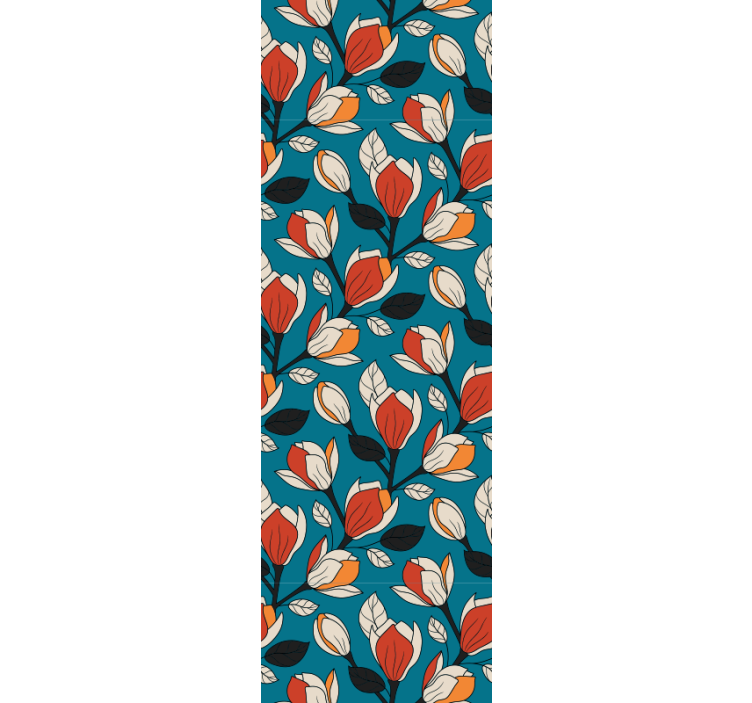 Papel tapiz flores telón de fondo con motivos florales - TenVinilo