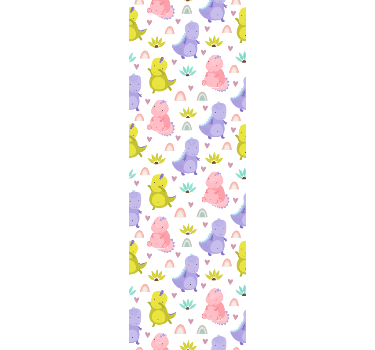 Papel tapiz bebé patrón de delicia de dinosaurio - TenVinilo