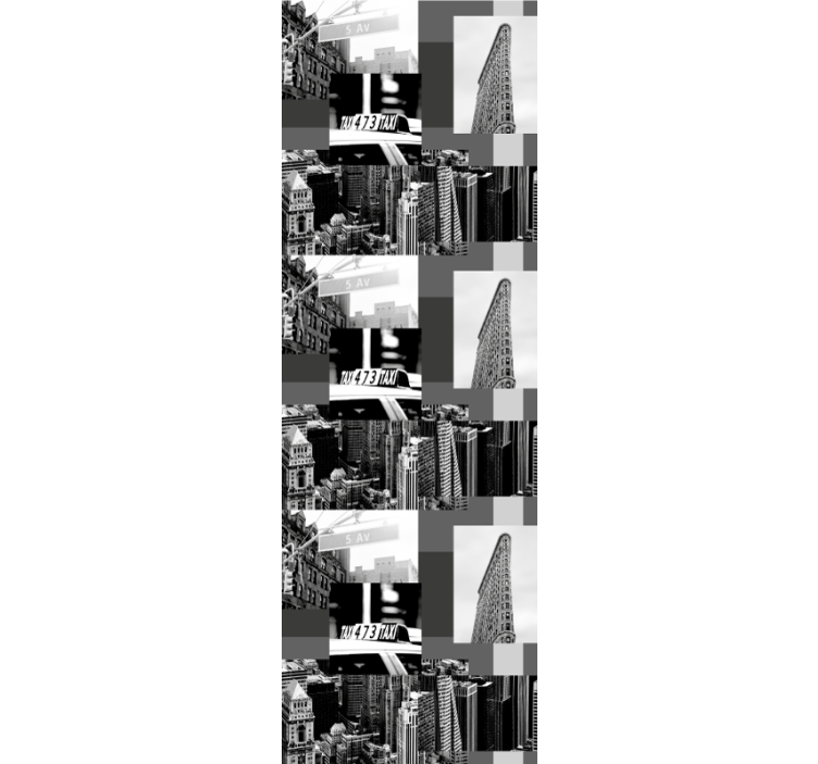 Papel tapiz ciudades patrón de collage urbano - TenVinilo