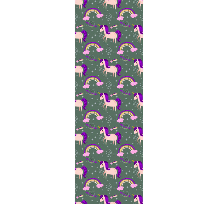 Papel tapiz animales criaturas míticas y arcos coloridos - TenVinilo