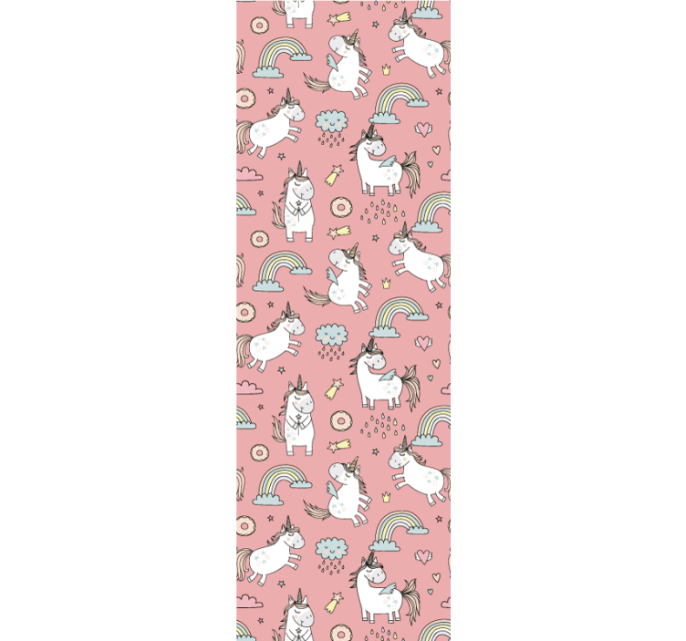 Papel tapiz animales arcoiris de unicornio - TenVinilo