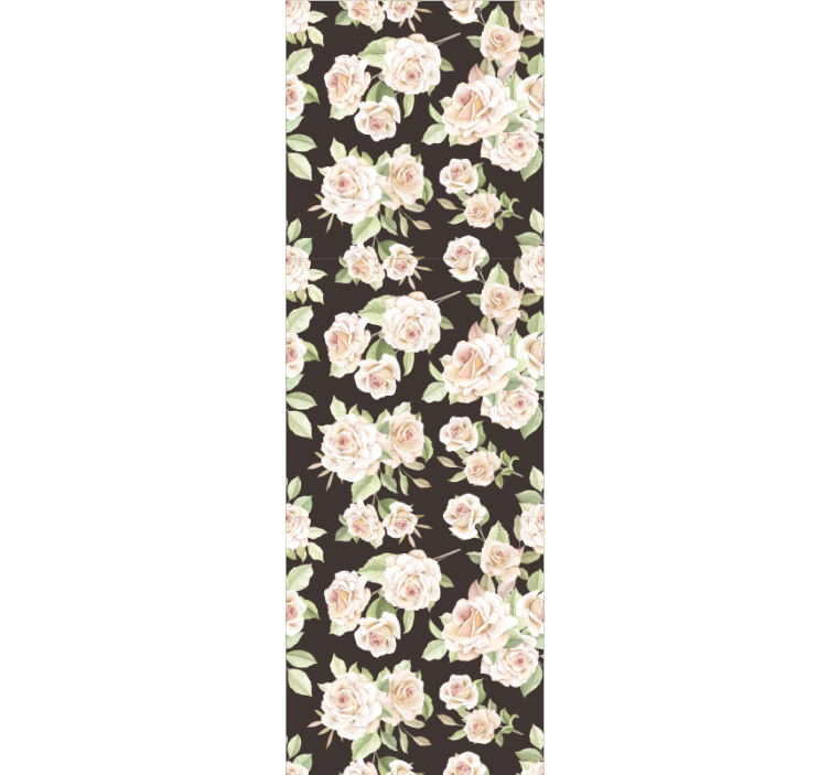 Papel tapiz flores rosas florecientes - TenVinilo