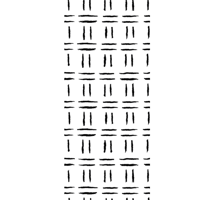 Papel pintado nórdico Patrón de líneas negras irregulares - TenVinilo