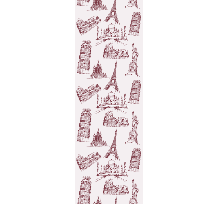 Papel tapiz ciudades monumentos icónicos - TenVinilo