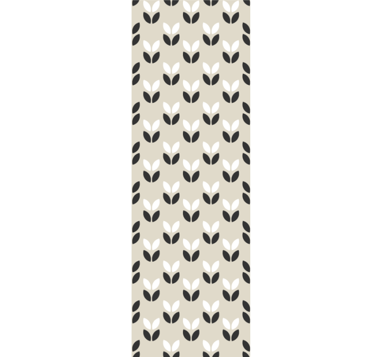 Papel tapiz geométrico patrón de hoja simétrica - TenVinilo