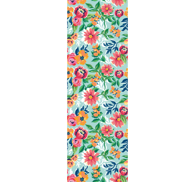 Papel tapiz flores diseño de jardín floral - TenVinilo