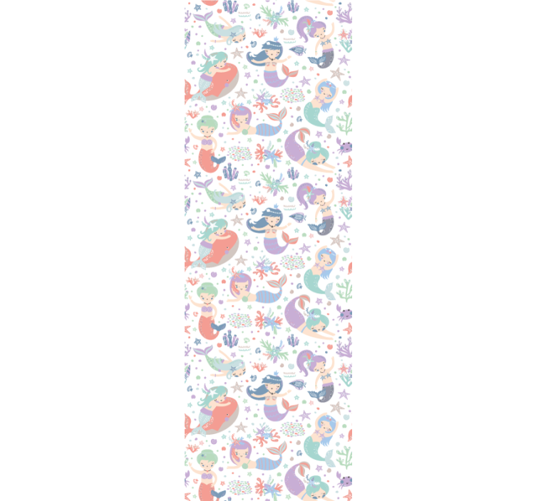 Papel pintado baño Sirena en un patrón de roca - TenVinilo