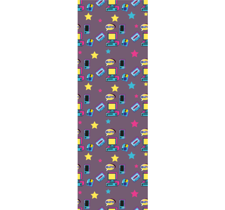 Papel pintado retro Sistemas de videojuegos de los 80 - TenVinilo