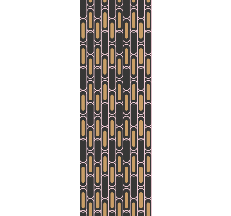 Papel tapiz moderno patrón geométrico vertical marrón y rosa - TenVinilo
