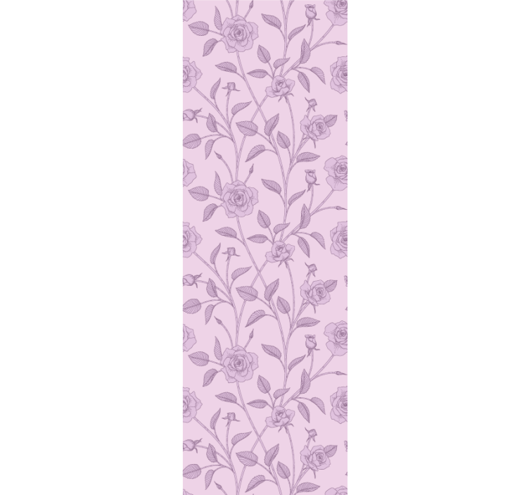 Papel tapiz flores patrón floral lavanda - TenVinilo