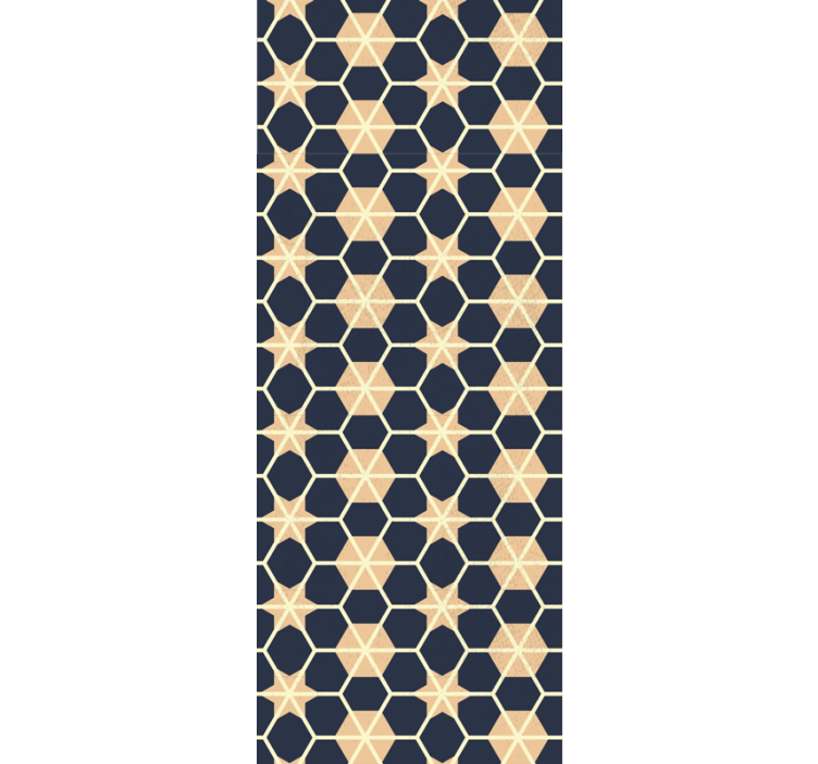 Papel tapiz para sala patrón de estrella hexagonal - TenVinilo