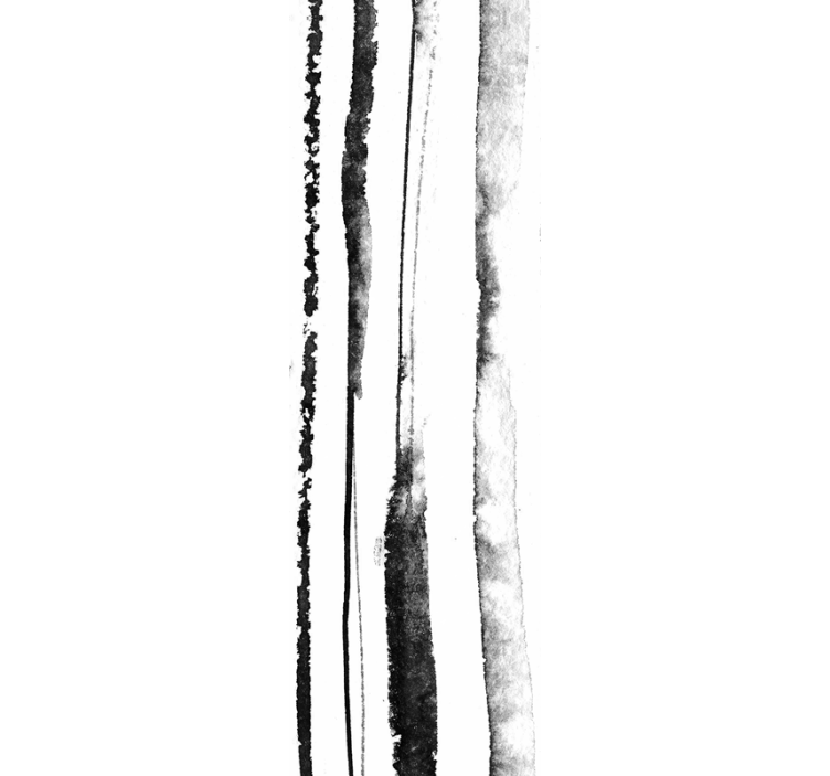 Papel tapiz rayas verticales patrón orgánico blanco y negro - TenVinilo